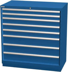 LISTA - 8 Drawer, Modular Storage Cabinet - Steel, 40-1/4" Wide x 22-1/2" Deep x 41-3/4" High, Blue - Eagle Tool & Supply