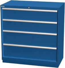 LISTA - 4 Drawer, Modular Storage Cabinet - Steel, 40-1/4" Wide x 22-1/2" Deep x 41-3/4" High, Blue - Eagle Tool & Supply