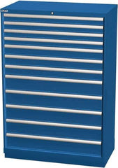 LISTA - 12 Drawer, Modular Storage Cabinet - Steel, 40-1/4" Wide x 22-1/2" Deep x 59-1/2" High, Blue - Eagle Tool & Supply
