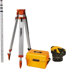 Johnson Level & Tool - 26x Magnification, 2.62 to 350 Ft. Measuring Range, Automatic Optical Level Kit - Accuracy 1/16 Inch at 200 Ft., Kit Includes Tripod, 13 Grade Rod, Hard Shell Carrying Case - Eagle Tool & Supply