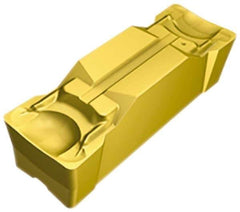 Sandvik Coromant - E2N123 GM Grade 2135, 2.39mm Cutting Width Carbide Grooving Insert - 18.4mm Max Depth of Cut, Neutral, 0.2mm Corner Radius, TiCN/Al2O3/TiN Finish - Eagle Tool & Supply