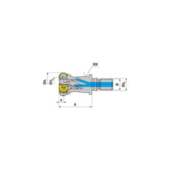 Indexable Copy End Mills; Maximum Depth Of Cut: 2.50 mm; Shank Type: Modular; Toolholder Style: G251; Shank Diameter (Inch): 19.0500; Shank Diameter (mm): 19.0500; Maximum Ramping Angle: 5.5  ™; Compatible Insert Style: RDHX; Compatible Insert Size Code: