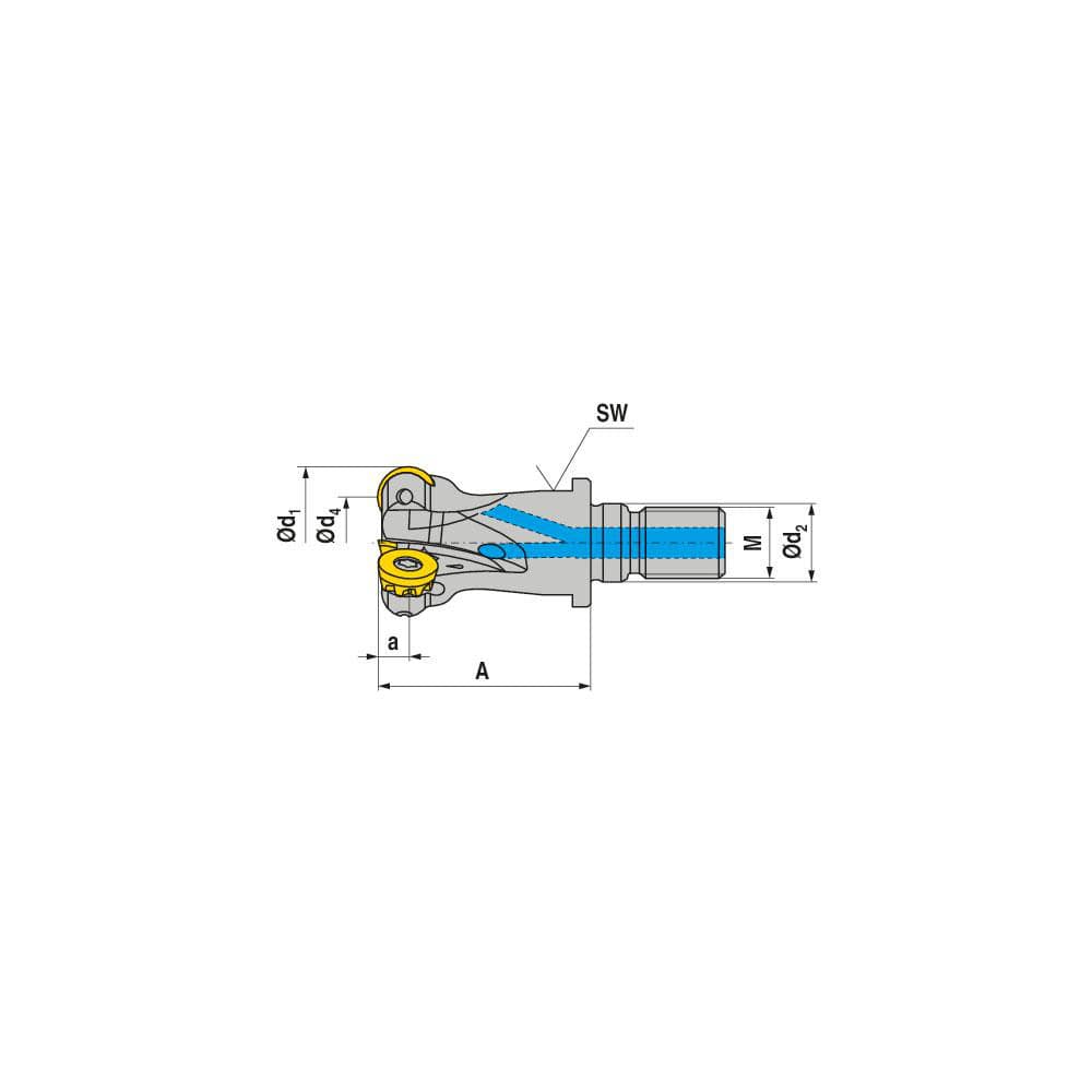 Indexable Copy End Mills; Maximum Depth Of Cut: 4.00 mm; Shank Type: Modular; Toolholder Style: G251; Shank Diameter (Inch): 25.4000; Shank Diameter (mm): 25.4000; Maximum Ramping Angle: 13  ™; Compatible Insert Style: RDHX; Compatible Insert Size Code: R