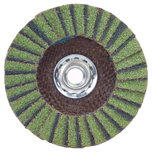 ‎6″ × 1/4″ × 5/8″-11 Neon R766 Flap Disc Type 27 Flat 40 Grit - Eagle Tool & Supply