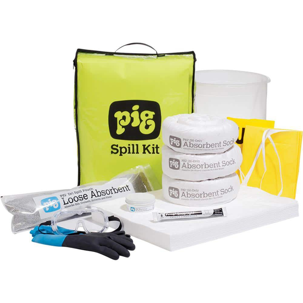 Spill Kits; Kit Type: Oil Based Liquids Spill Kit; Container Type: Bag; Absorption Capacity: 6.5 gal; Color: Clear; Portable: Yes; Capacity per Kit (Gal.): 6.5 gal