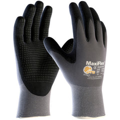 ‎34-844/M MaxiFlex Seamless Knits - MaxiFlex Endurance - 15G Gry Nylon Shell - Black MicroFoam Nitrile Dot - Exact Industrial Supply