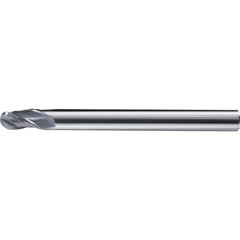 Ball End Mill: 3 Flute, Solid Carbide 80 mm OAL, UT Coated, Series CFB