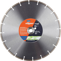 Wet & Dry Cut Saw Blade: 12″ Dia, 1″ Arbor Hole, 0.11″ Kerf Width, 17 Teeth High Speed Steel Teeth, Use on Concrete, Standard Arbor