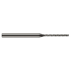 Miniature End Mills - Long Flute - 0.0930″ (3/32″) Cutter Diameter × 0.9500″ Length of Cut Carbide Square End Mill, 3 Flutes - Exact Industrial Supply