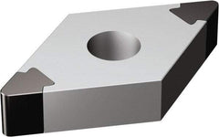 Sandvik Coromant - DNGA431 Grade 7025 CBN Turning Insert - Uncoated, 55° Diamond, 1/2" Inscr Circle, 3/16" Thick, 1/64" Corner Radius - Eagle Tool & Supply