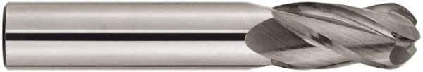 Niagara Cutter - 3/4" Diam, 4" LOC, 4 Flute Solid Carbide Ball End Mill - TiAlN Finish, Single End, 6" OAL, 3/4" Shank Diam, Spiral Flute - Eagle Tool & Supply