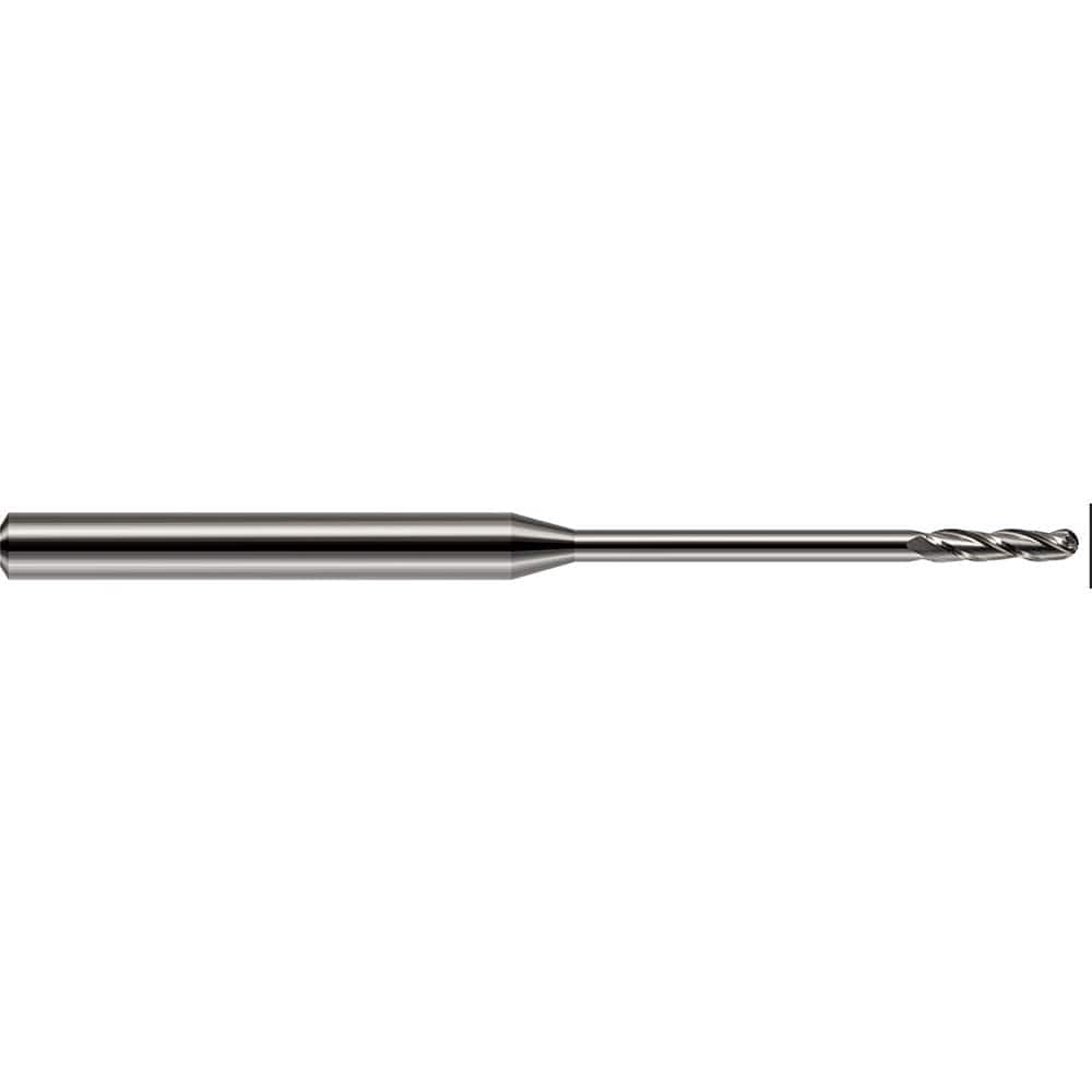 Harvey Tool - 1.4mm Diam, 0.385" LOC, 3 Flute Solid Carbide Ball End Mill - Exact Industrial Supply