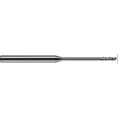 Harvey Tool - Ball End Mills; Mill Diameter (Decimal Inch): 0.0800 ; Number of Flutes: 3 ; Length of Cut (Inch): 3/4 ; Length of Cut (Decimal Inch): 0.7500 ; Material: Solid Carbide ; Overall Length (Inch): 2-1/2 - Exact Industrial Supply