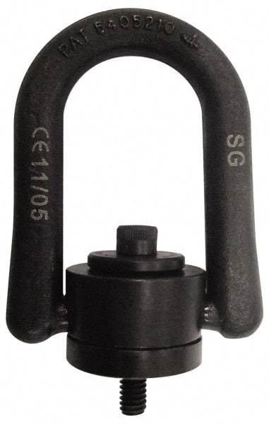 CM - 4,000 Lbs. Load Capacity, 3-1/2 Inch Wide x 5.31 Inch High x 1 Inch Opening, Extra Duty Hoist Ring - 5/8-11 Thread Size, 1 Inch Thread Length, 3/4 Inch Bail Diameter, 60 Ft./Lbs. Torque Load - Eagle Tool & Supply