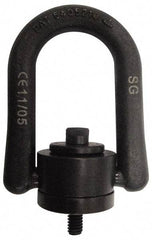 CM - 4,000 Lbs. Load Capacity, 3-1/2 Inch Wide x 5.31 Inch High x 1 Inch Opening, Extra Duty Hoist Ring - 5/8-11 Thread Size, 1 Inch Thread Length, 3/4 Inch Bail Diameter, 60 Ft./Lbs. Torque Load - Eagle Tool & Supply