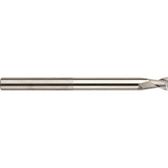 SGS - 20mm, 25mm LOC, 20mm Shank Diam, 150mm OAL, 2 Flute, Solid Carbide Square End Mill - Single End, Uncoated, Spiral Flute, 35° Helix, Centercutting, Right Hand Cut, Right Hand Flute, Series 47ML - Eagle Tool & Supply