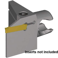 Kennametal - A4G0400M04P02GMP Insert, 30mm Head Length, 4mm Min Groove Width, Modular Grooving Blade Holder Head - Neutral Cut, System Size KM20, Series A4 - Eagle Tool & Supply