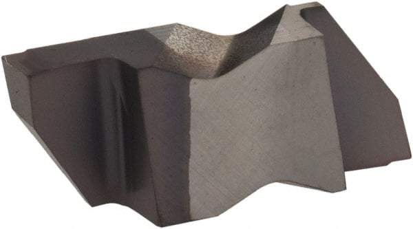Kennametal - 3125NF K Grade KCU25, 3.18mm Cutting Width Carbide Grooving Insert - 3.81mm Max Depth of Cut, Left Hand, 0.19mm Corner Radius, AlTiN Finish - Eagle Tool & Supply