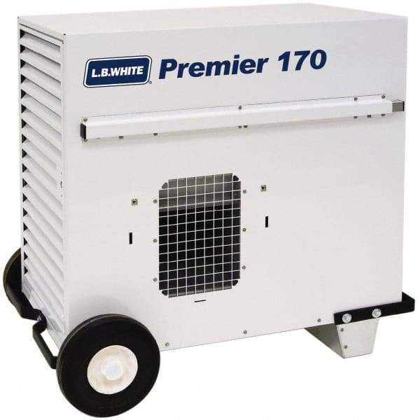 LB White - 170,000 BTU Rating, Ductable Unit Heater - 4,000 Sq Ft Max Heating Area, 100 Lb Capacity, Fuel with Propane - Eagle Tool & Supply