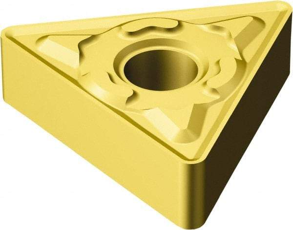 Sandvik Coromant - TNMG332 KM Grade 3005 Carbide Turning Insert - 60° Triangle, 3/8" Inscr Circle, 3/16" Thick, 1/32" Corner Radius - Eagle Tool & Supply