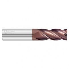 3/8 Dia. x 3 Overall Length 4-Flute .010 C/R Solid Carbide SE End Mill-Round Shank-Center Cut-FC20 - Eagle Tool & Supply