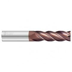 10mm Dia. x 100mm Overall Length 4-Flute 0.75mm C/R Solid Carbide SE End Mill-Round Shank-Center Cut-FC20 - Eagle Tool & Supply