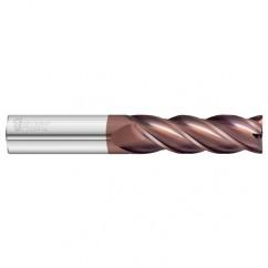 12mm Dia. x 100mm Overall Length 4-Flute 0.5mm C/R Solid Carbide SE End Mill-Round Shank-Center Cut-FC20 - Eagle Tool & Supply