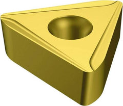 Sandvik Coromant - TNMX3309 PF Grade 3005 Carbide Turning Insert - TiCN/AI2O3/TiN Finish, 60° Triangle, 3/4" Inscr Circle, 3/8" Thick, 1/16" Corner Radius - Eagle Tool & Supply
