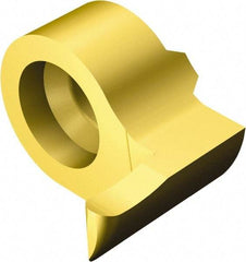 Sandvik Coromant - MB..FAR Grade 1025, 2.5mm Cutting Width Carbide Grooving Insert - 5mm Max Depth of Cut, Left Hand, 1.25mm Corner Radius, TiAlN/TiN Finish - Eagle Tool & Supply