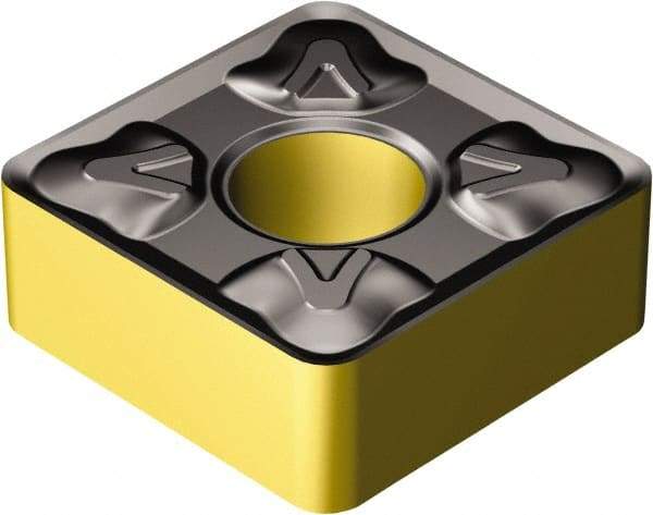 Sandvik Coromant - SNMG433 XM Grade 2220 Carbide Turning Insert - TiCN/AI2O3/TiN Finish, 90° Square, 1/2" Inscr Circle, 3/16" Thick, 3/64" Corner Radius - Eagle Tool & Supply