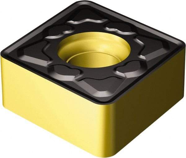 Sandvik Coromant - CNMU433 KM Grade 3210 Carbide Turning Insert - TiCN/AI2O3/TiN Finish, 80° Diamond, 1/2" Inscr Circle, 3/16" Thick, 3/64" Corner Radius - Eagle Tool & Supply