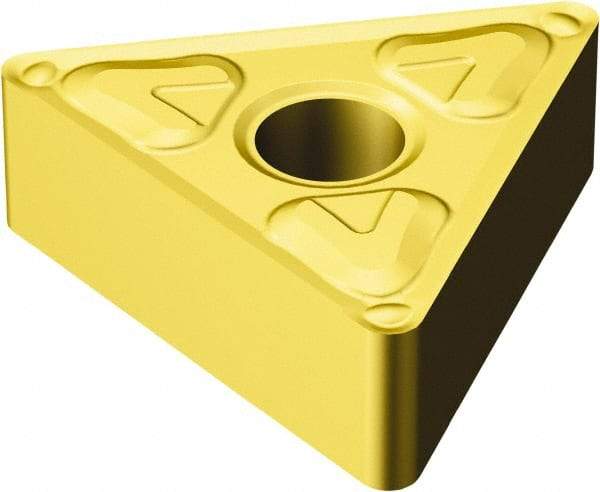 Sandvik Coromant - TNMG331 XF Grade GC30 Carbide Turning Insert - 60° Triangle, 3/8" Inscr Circle, 3/16" Thick, 1/64" Corner Radius - Eagle Tool & Supply