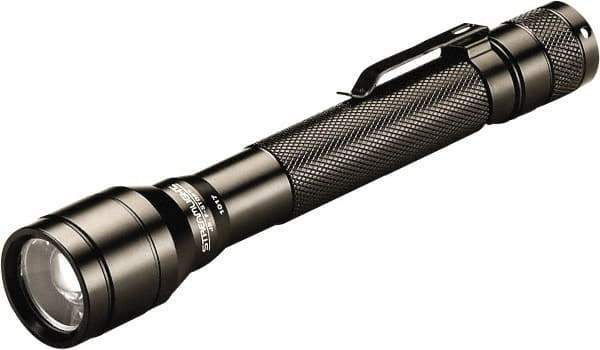 Streamlight - White LED Bulb, 250 Lumens, Industrial/Tactical Flashlight - Black Aluminum Body, 2 AA Alkaline Batteries Included - Eagle Tool & Supply