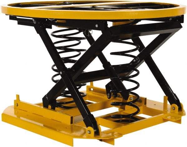 Vestil - 4,500 Lb Capacity Manual Scissor Lift - 9" to 27-3/4" Lift Height, 36-3/4" Platform Length x 36" Platform Width - Eagle Tool & Supply