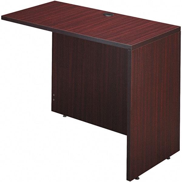 ALERA - Woodgrain Laminate Return/Bridge Shell Desk - 42" Wide x 23-5/8" Deep x 29-5/8" High, Mahogany - Eagle Tool & Supply