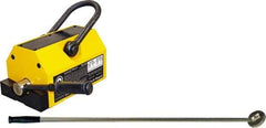 Mag-Mate - 2,500 Lb Load Capacity, Magnetic Lifter - 8-7/8" High x 7-1/8" Wide, 5" Head/Holder Diam, 2 Poles, For Use with Flat & Round Ferrous Metal - Eagle Tool & Supply