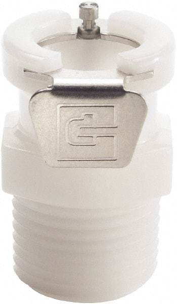 Parker - 1/8" Nominal Flow, 1/4 Thread, NPT Nonvalved Coupling Body - 120 Max psi, -40 to 180°F, Acetal Copolymer/Stainless Steel Coupling, Nitrile O-Ring - Eagle Tool & Supply