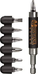 Montana - 8 Piece, Compact Screw Guide - 0.05 to 1/4" Hex, #2, 1/4" Drive - Eagle Tool & Supply