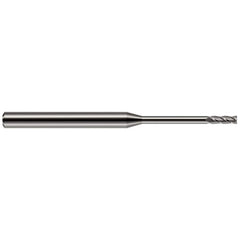Harvey Tool - Square End Mills; Mill Diameter (Decimal Inch): 0.0800 ; Length of Cut (Decimal Inch): 0.2400 ; Material: Solid Carbide ; Finish/Coating: Uncoated ; Shank Diameter (Inch): 1/8 ; Single or Double End: Single - Exact Industrial Supply