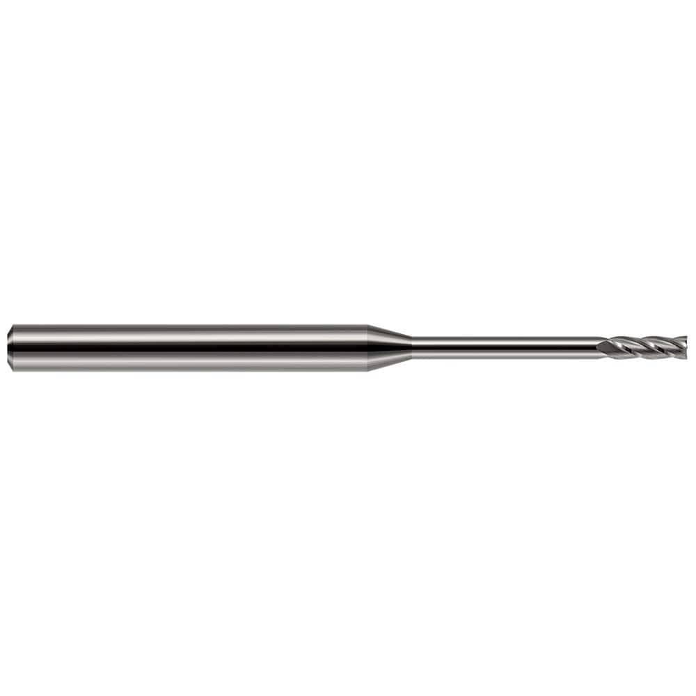 Harvey Tool - Square End Mills; Mill Diameter (Decimal Inch): 0.0300 ; Length of Cut (Decimal Inch): 0.0900 ; Material: Solid Carbide ; Finish/Coating: Uncoated ; Shank Diameter (Inch): 1/8 ; Single or Double End: Single - Exact Industrial Supply