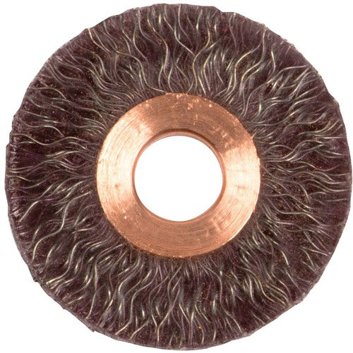 2″ Polyflex Encapsulated Small Diameter Crimped Wire Wheel, .014″ Steel Fill, 1/2″ Arbor Hole - Eagle Tool & Supply