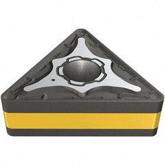 Iscar - TNMG331 M3M Grade IC807 Carbide Turning Insert - TiAlN/TiN Finish, 60° Triangle, 9.52mm Inscr Circle, 4.76mm Thick, 0.4mm Corner Radius - Eagle Tool & Supply