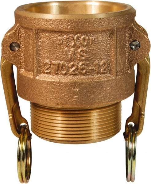 Dixon Valve & Coupling - 3/4" Brass Cam & Groove Suction & Discharge Hose Female Coupler Male NPT Thread - Part B, 3/4" Thread, 250 Max psi - Eagle Tool & Supply