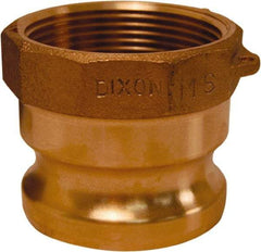 Dixon Valve & Coupling - 2-1/2" Brass Cam & Groove Suction & Discharge Hose Male Adapter Female NPT Thread - Part A, 2-1/2" Thread, 150 Max psi - Eagle Tool & Supply