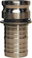Dixon Valve & Coupling - 1-1/2" Stainless Steel Cam & Groove Suction & Discharge Hose Male Adapter Hose Shank - Part E, 250 Max psi - Eagle Tool & Supply