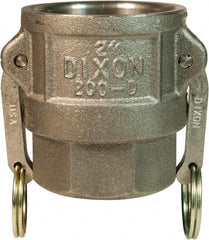 Dixon Valve & Coupling - 3" Malleable Iron Cam & Groove Suction & Discharge Hose Female Coupler Female NPT Thread - Part D, 3" Thread, 125 Max psi - Eagle Tool & Supply