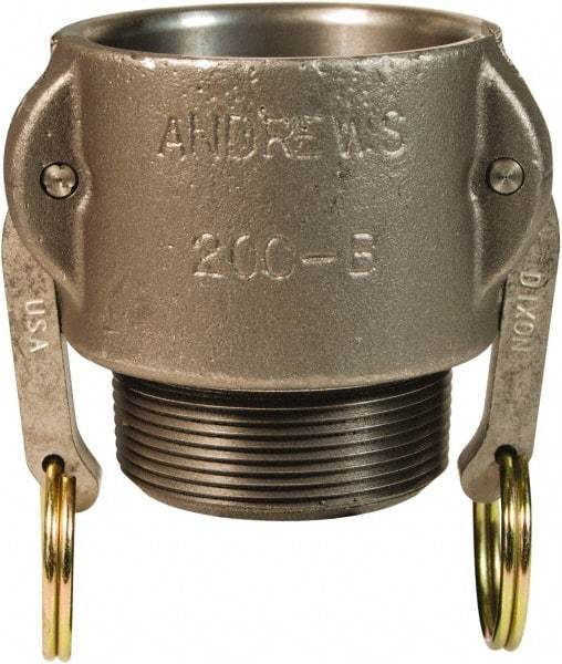 Dixon Valve & Coupling - 3" Ductile Iron Cam & Groove Suction & Discharge Hose Female Coupler Male NPT Thread - Part B, 3" Thread, 125 Max psi - Eagle Tool & Supply