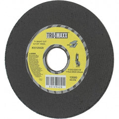 Tru-Maxx - 4-1/2" Aluminum Oxide Cutoff Wheel - 0.0938" Thick, 7/8" Arbor, Use with Portable Tools - Eagle Tool & Supply