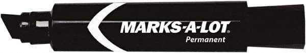 Marks-A-Lot - Black Permanent Marker - Chisel Tip, AP Nontoxic Ink - Eagle Tool & Supply