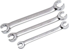 Crescent - 3 Piece, 9mm to 15mm, Flare Nut Wrench Set - Metric Measurement Standard, Full Polish Chrome Finish - Eagle Tool & Supply